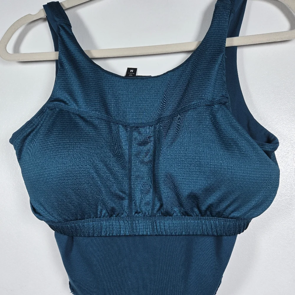 Crane Teal Blue Athletic Sports Bra Size Medium